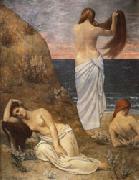 Pierre Puvis de Chavannes Young Girls on the Edge of the Sea oil painting picture wholesale